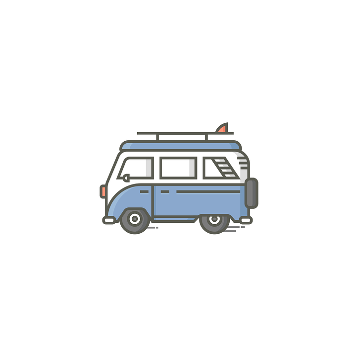 Blue Camper Van